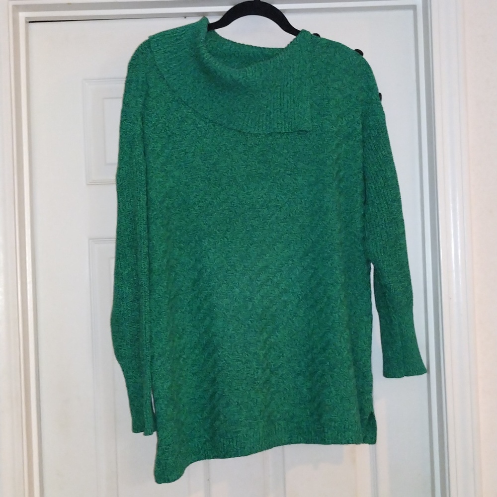 Style & Co‎ Women's Envelope-Neck Tunic Green Sweater Size 1X